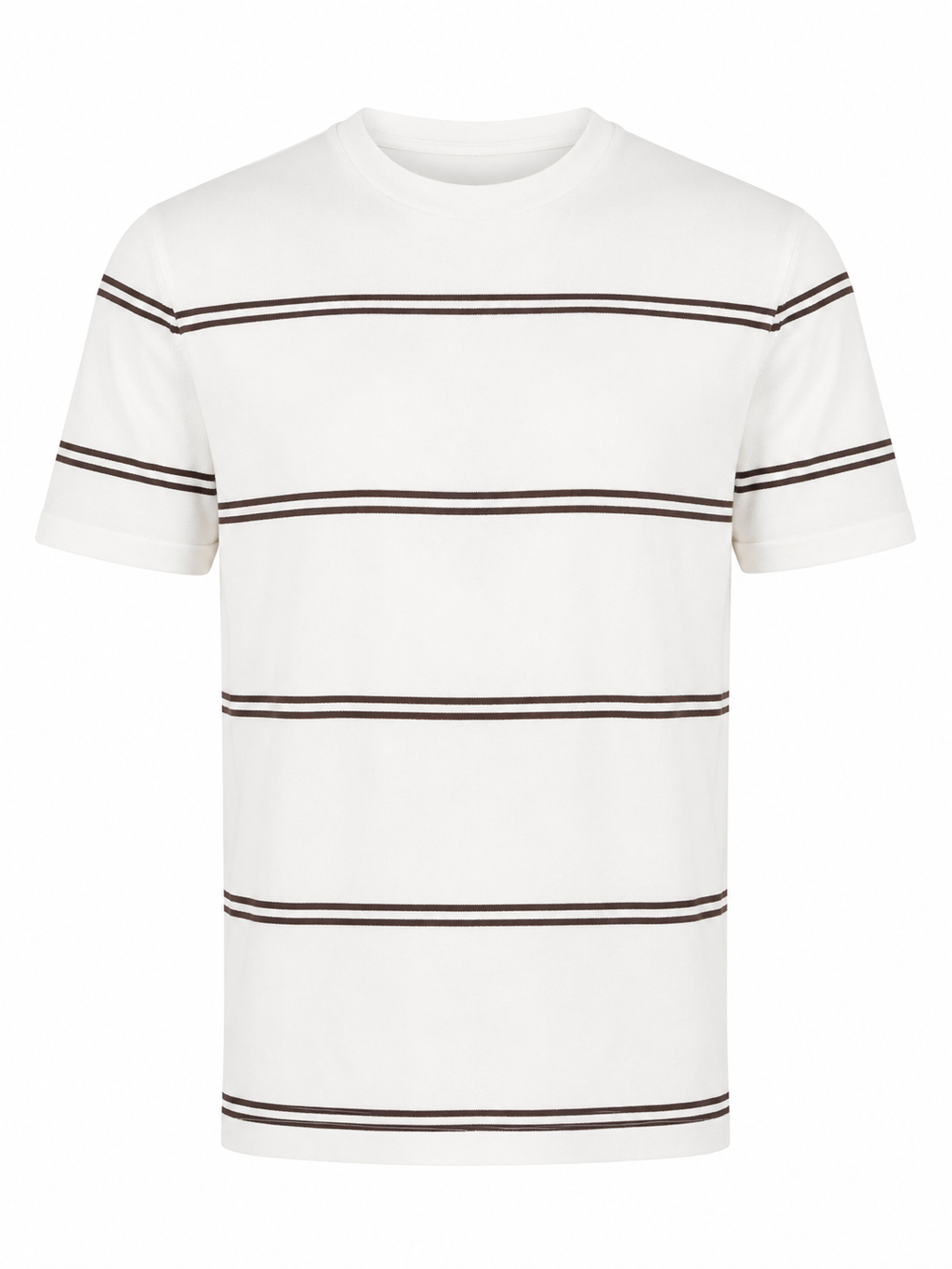 Crew Neck Knit Tee - Creamy