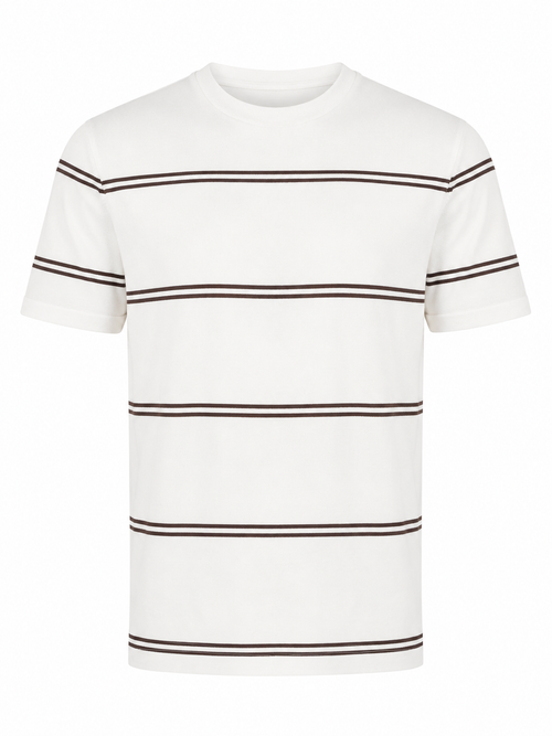 Crew Neck Knit Tee - Creamy
