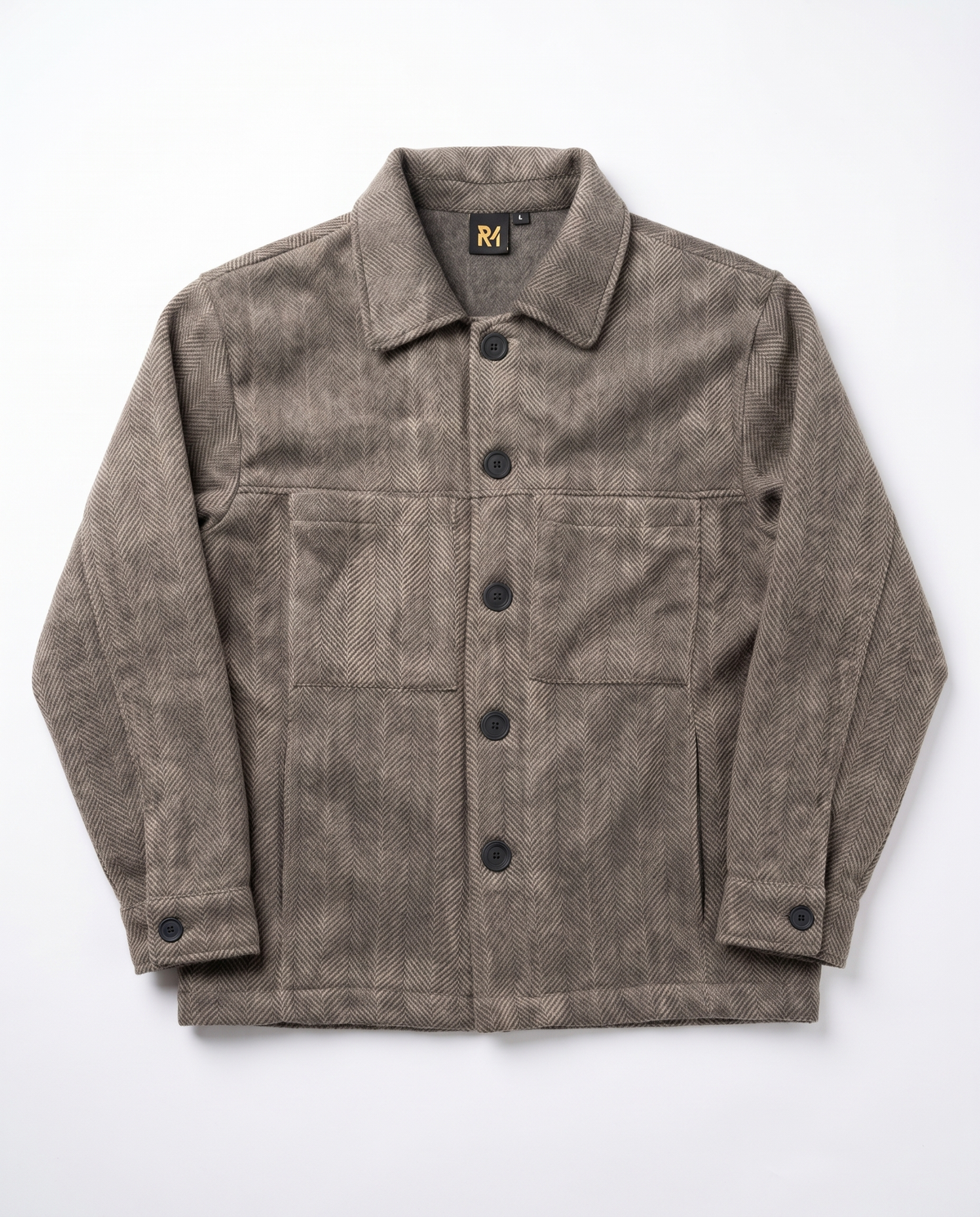 The Overshirt in Taupe, front