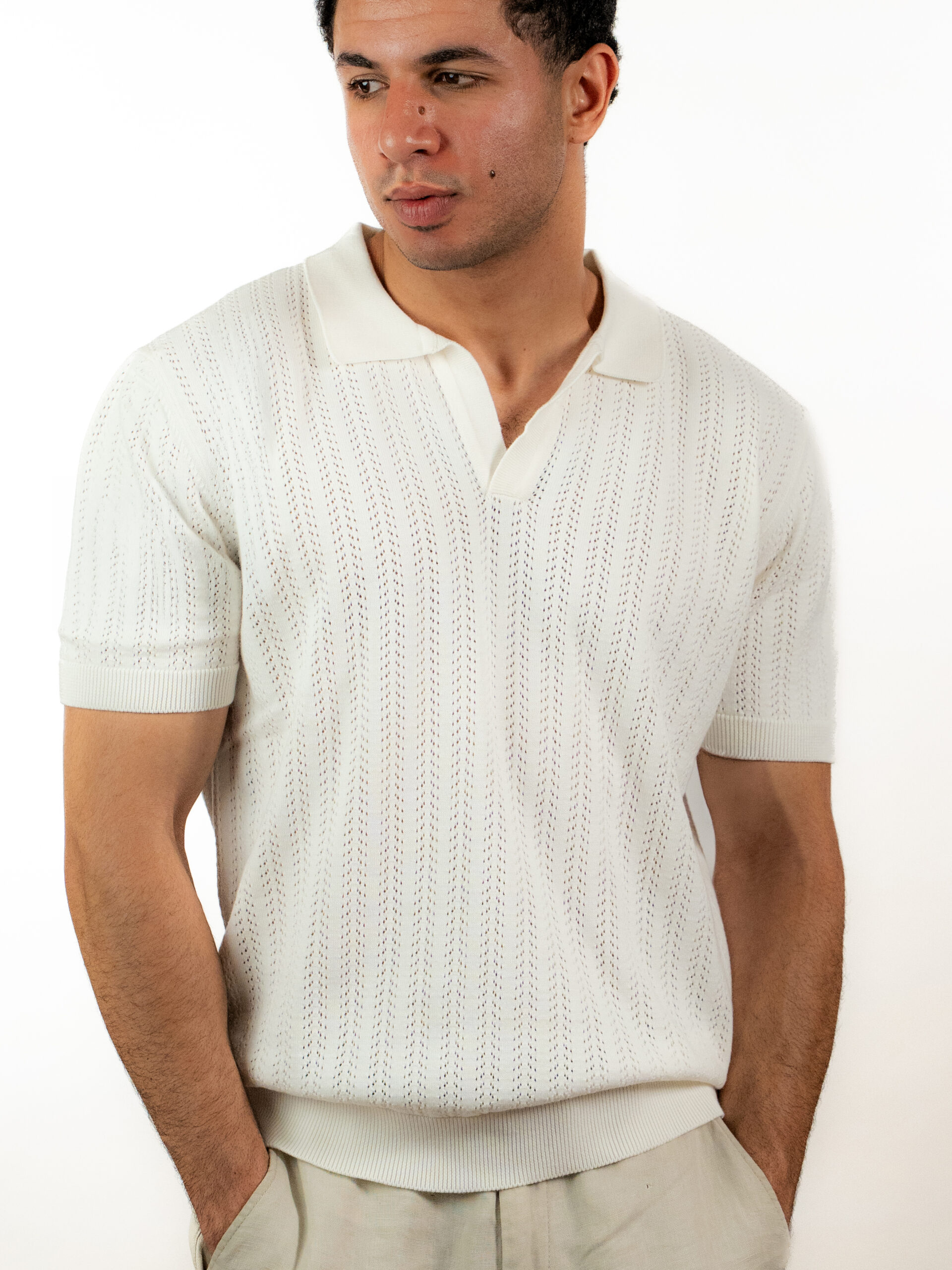 Open Knit Polo - Image 3