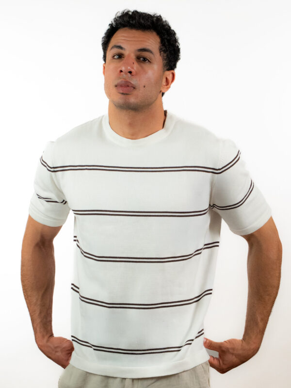 Stripped Crew Neck Knit
